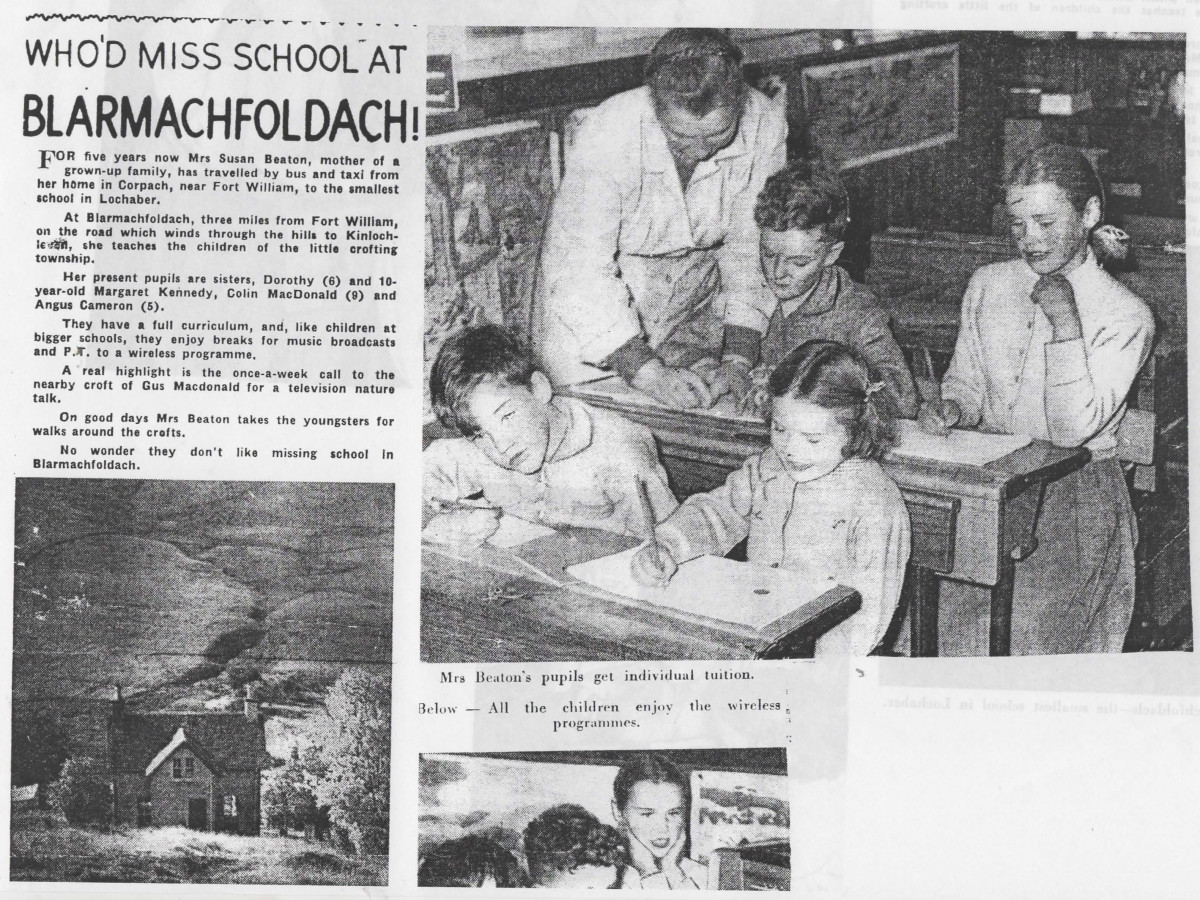 Photo of school children at Blarmacfoldach