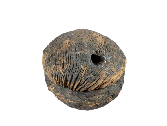 Bog oak quern